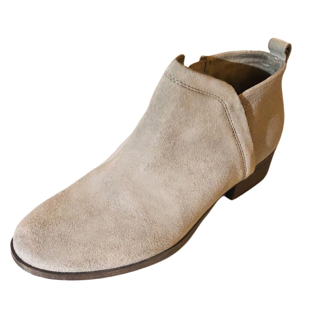 Toms Women's Beige Faux Suede Ankle Booties Sz 7.5